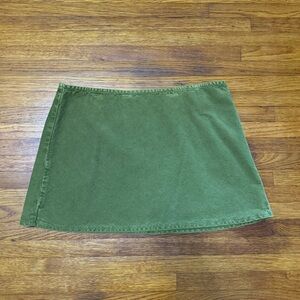 United Colors Of Benetton Green Corduroy Mini Skirt